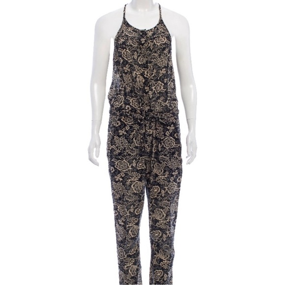 ISABEL MARANT ÉTOILE Printed Relaxed Cotton Jumpsuit - Picture 1 of 15